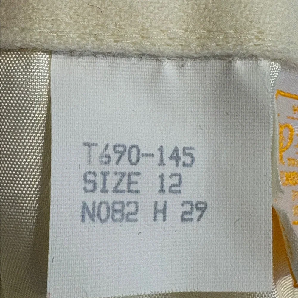 Pendleton Vintage 100% Virgin‎ Wool Cream Midi Skirt Size 12 Made in USA